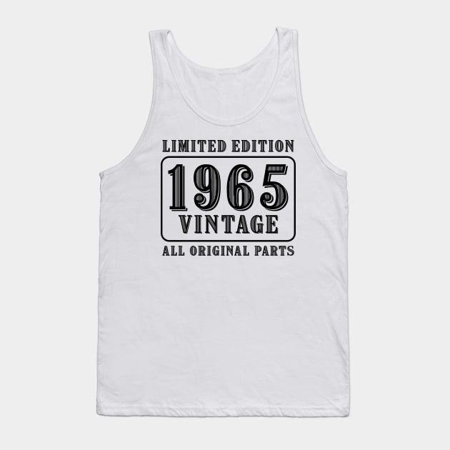 All original parts vintage 1965 limited edition birthday Tank Top by colorsplash